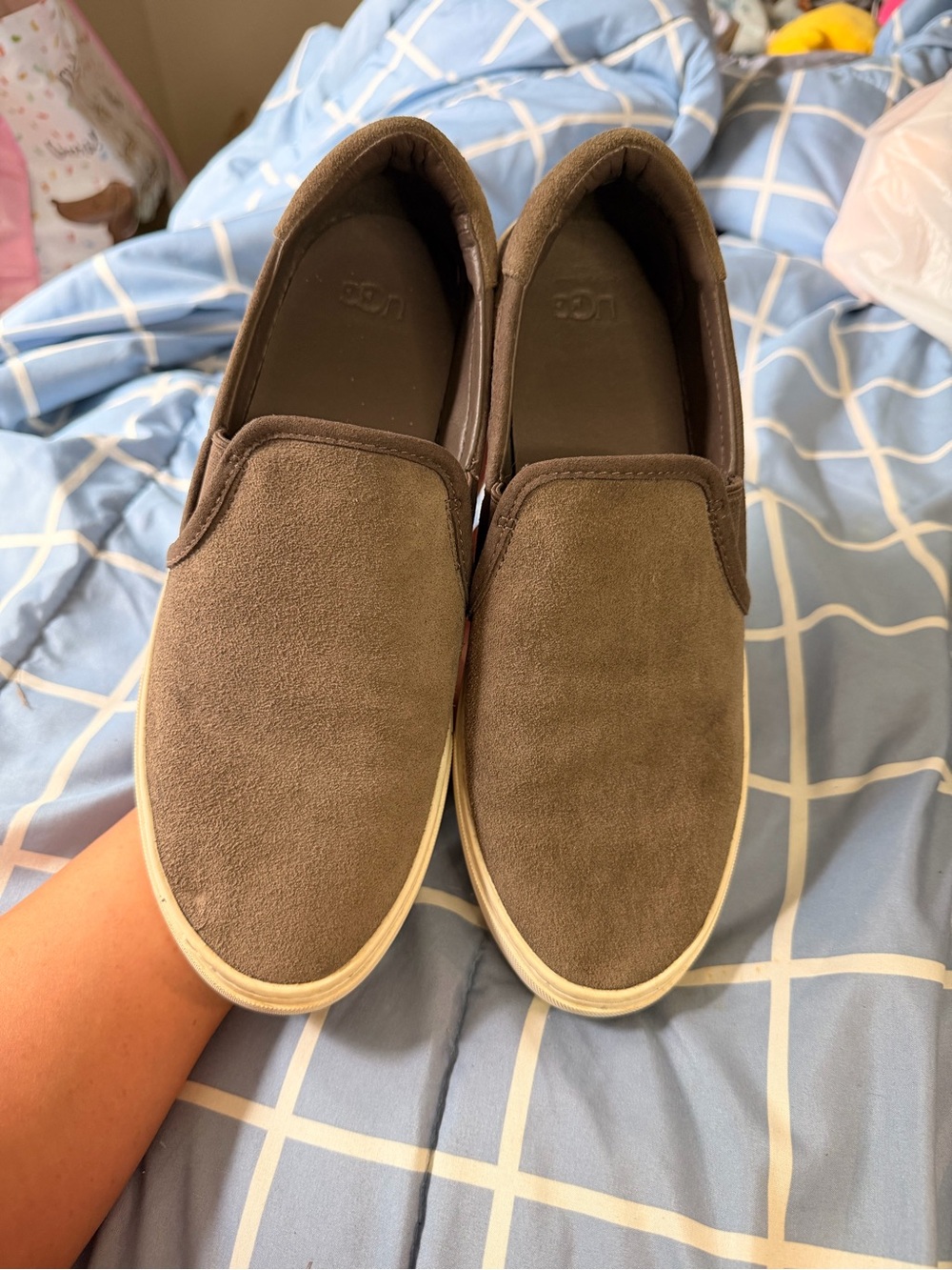 UGG Men’s Slip-On Suede Loafers in Dark Brown